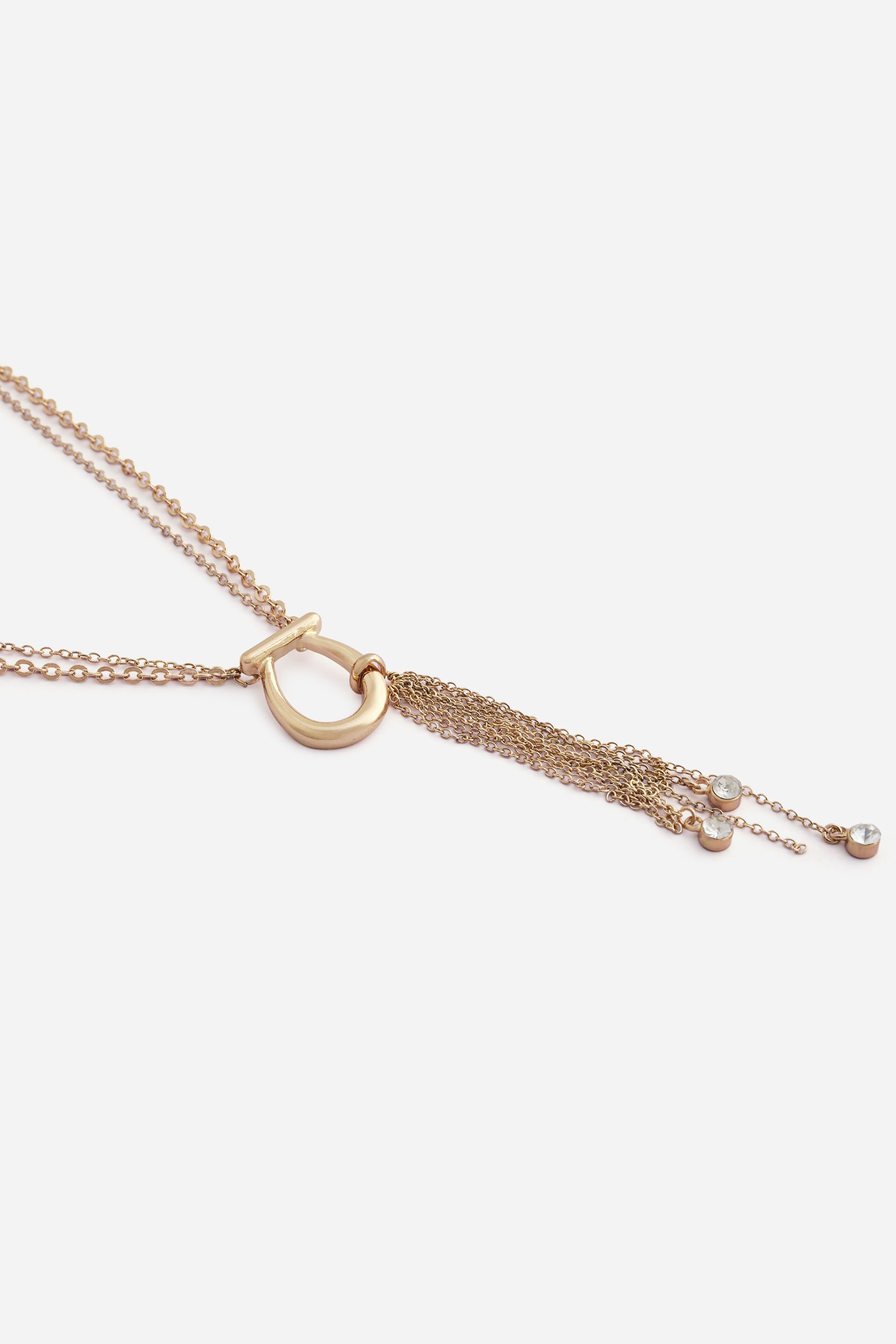 Gold Tassel Pendant Necklace, , image 2